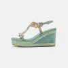 Alma En Pena Sandalen Met Plateauzool - Mint -Alma En Pena Winkel 14c837b400e14654aaad0475a894cfdd