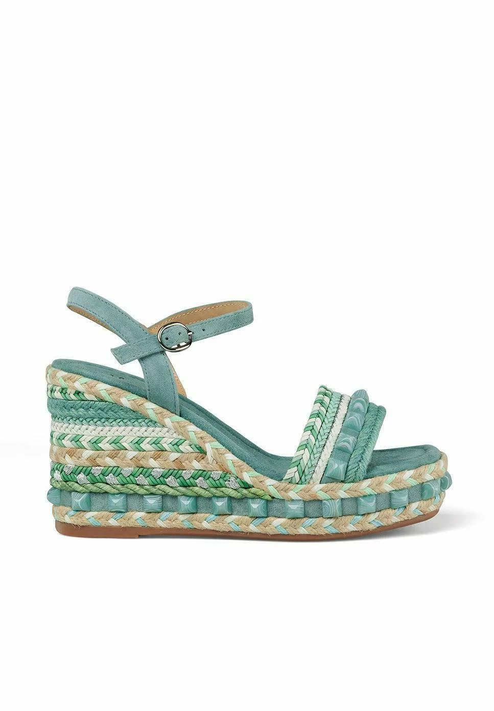 Alma En Pena Sevillano - Sandalen Met Sleehak - Verde 3 Alma En Pena Sevillano - Sandalen Met Sleehak - Verde