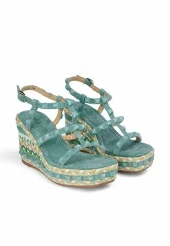 Alma En Pena Zavala - Sandalen Met Sleehak - Verde Claro -Alma En Pena Winkel 1eb52aee44954540ac7ba8f57d7c724d