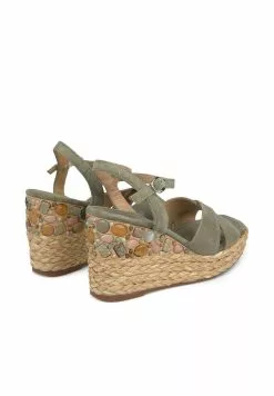 Alma En Pena Senosiain - Sandalen Met Sleehak - Verde -Alma En Pena Winkel 29d53bcfe1034d8e8e77ef7d5afcf539