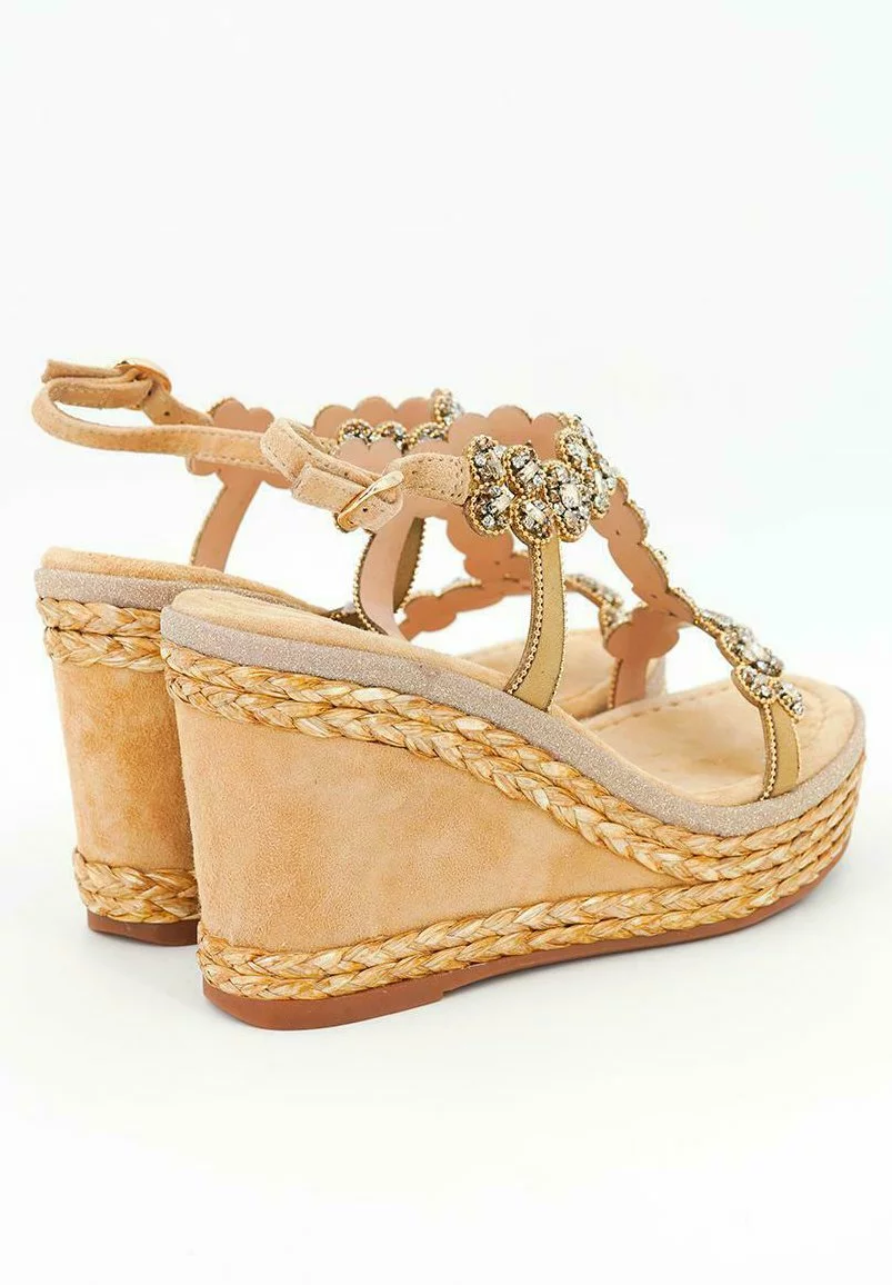 Alma En Pena Osaka - Sandalen Met Sleehak - Sand 5 Alma En Pena Osaka - Sandalen Met Sleehak - Sand - Afbeelding 3