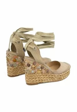 Alma En Pena Lacunza - Sandalen Met Sleehak - Arena -Alma En Pena Winkel 35bee894f1364ff799cc30331294ba03