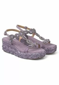 Alma En Pena Sandalen Met Sleehak - Morado -Alma En Pena Winkel 445da09537a94962907ac7b9f3ac7688