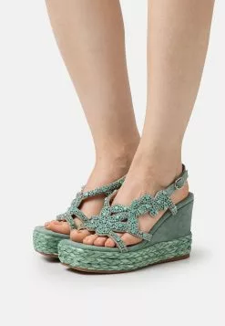 Alma En Pena Sandalen Met Plateauzool - Jade