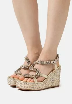 Alma En Pena Sandalen Met Plateauzool - Diva Gold