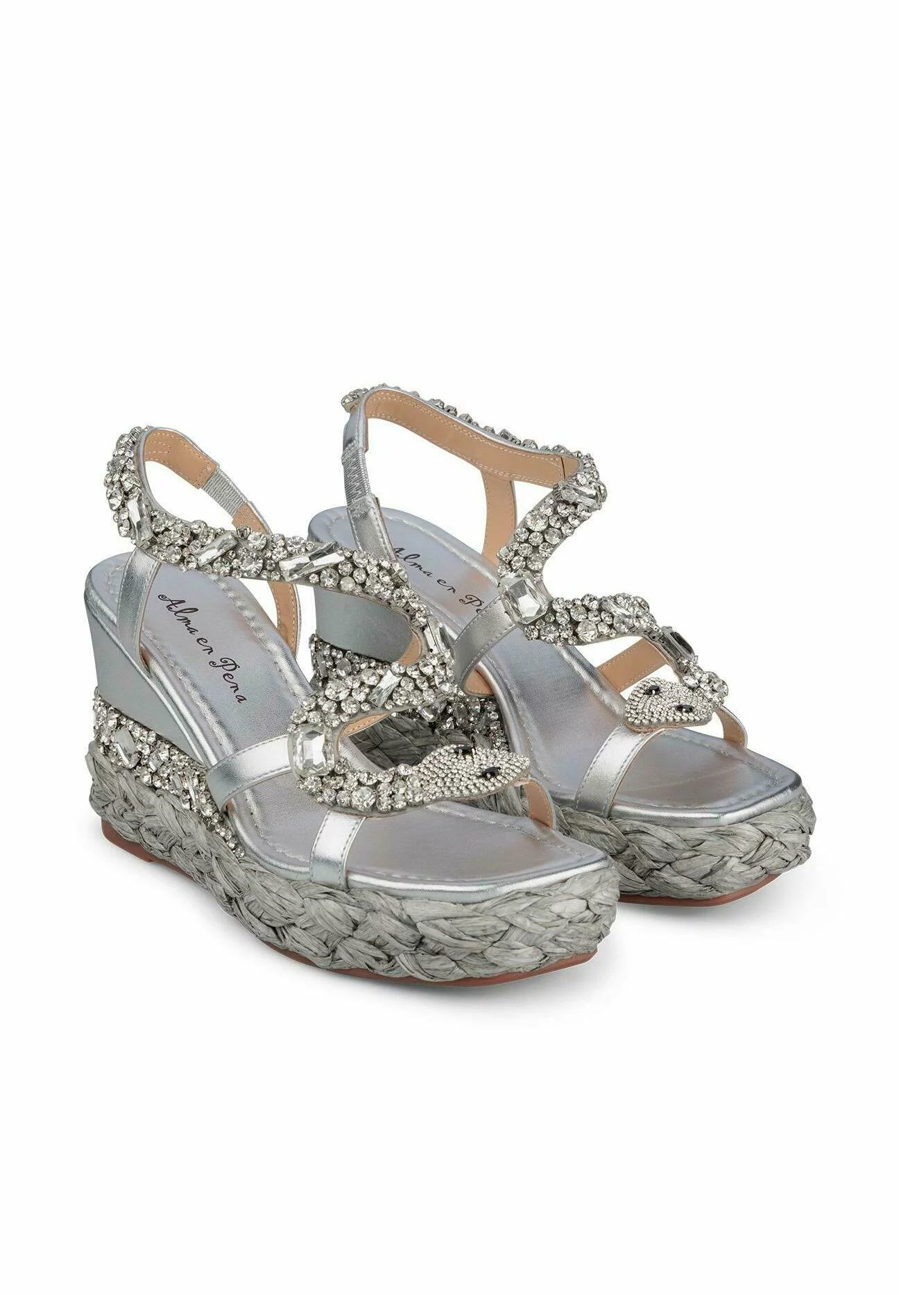 Alma En Pena Vera - Sandalen Met Sleehak - Plata 4 Alma En Pena Vera - Sandalen Met Sleehak - Plata - Afbeelding 2