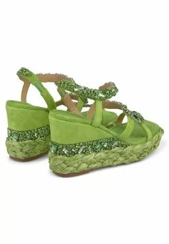 Alma En Pena Vera - Sandalen Met Sleehak - Verde -Alma En Pena Winkel 66971c40e1584a9ba57663096a0451af
