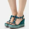 Alma En Pena Sandalen Met Sleehak - Ocean -Alma En Pena Winkel 709e04ccd5594f44ba1967b0cb037b5b