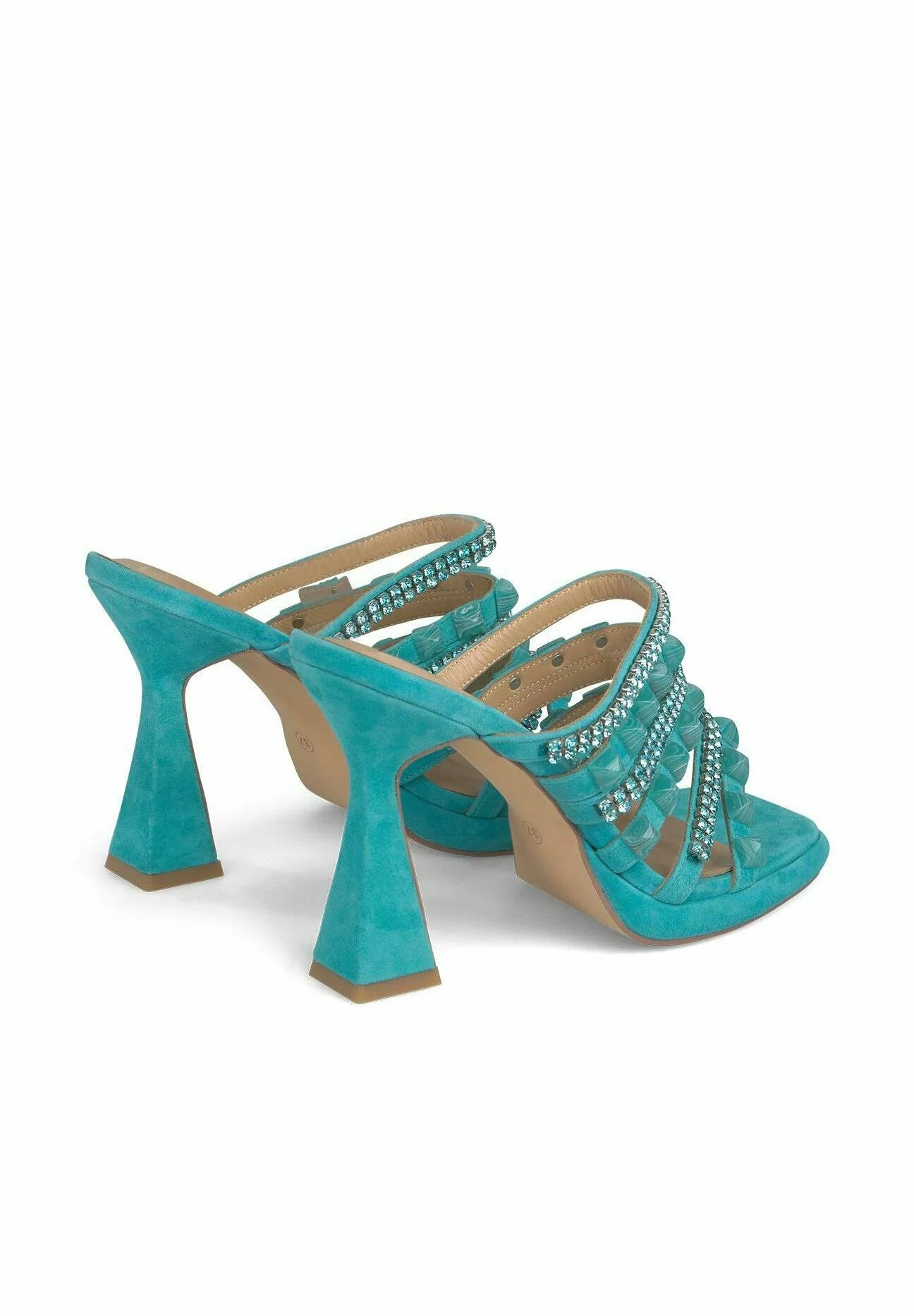 Alma En Pena Bocq - Muiltjes Met Hak - Azul 5 Alma En Pena Bocq - Muiltjes Met Hak - Azul - Afbeelding 3