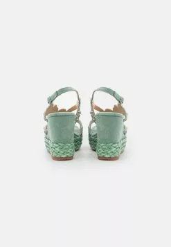 Alma En Pena Sandalen Met Plateauzool - Jade -Alma En Pena Winkel 7936ba90319145de8d6bd56b707bb321