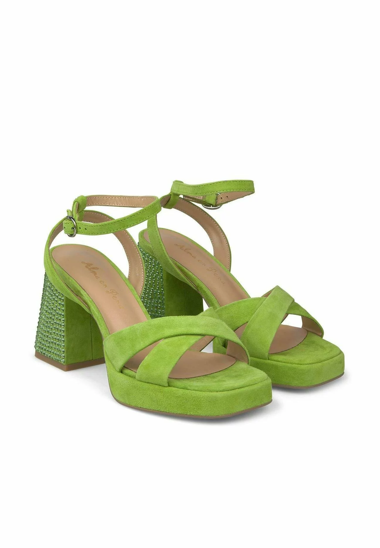 Alma En Pena Guinness - Sandalen Met Hoge Hak - Verde 4 Alma En Pena Guinness - Sandalen Met Hoge Hak - Verde - Afbeelding 2