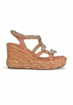 Alma En Pena Ibañez - Sandalen Met Sleehak - Teja