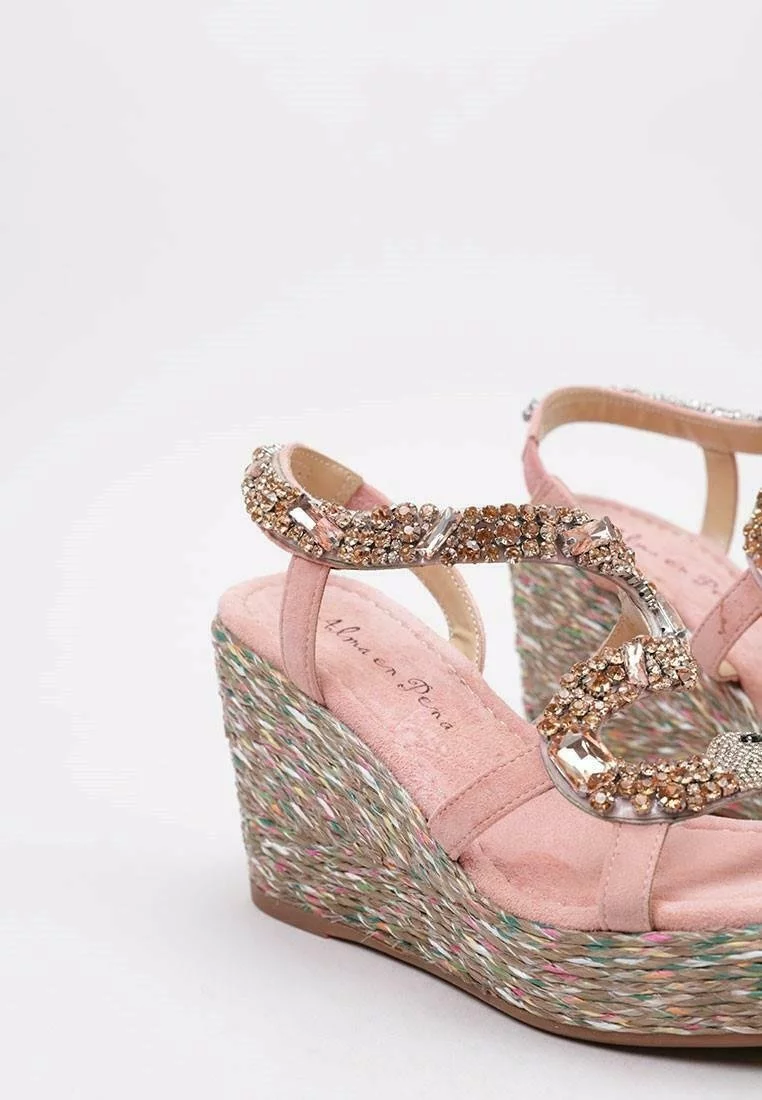 Alma En Pena Sandalen Met Sleehak - Pink 8 Alma En Pena Sandalen Met Sleehak - Pink - Afbeelding 6