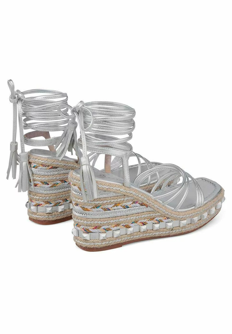Alma En Pena Armental - Sandalen Met Sleehak - Plata 5 Alma En Pena Armental - Sandalen Met Sleehak - Plata - Afbeelding 3