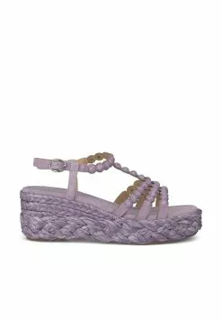 Alma En Pena Sandalen Met Sleehak - Morado