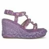Alma En Pena Bermudez - Sandalen Met Sleehak - Morado -Alma En Pena Winkel e0d61bdef55340c6851cf817601a498d