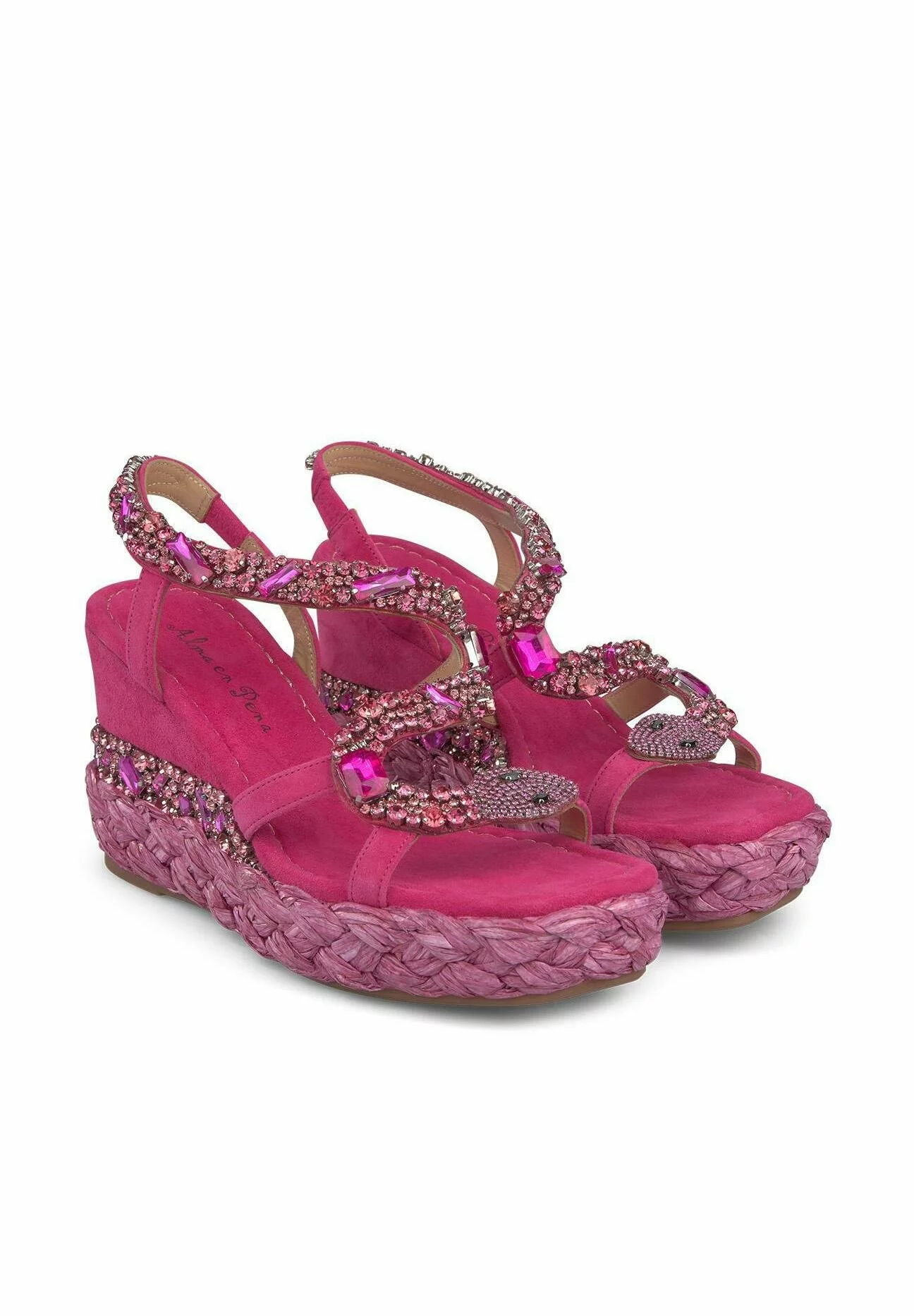 Alma En Pena Vera - Sandalen Met Sleehak - Rosa 4 Alma En Pena Vera - Sandalen Met Sleehak - Rosa - Afbeelding 2